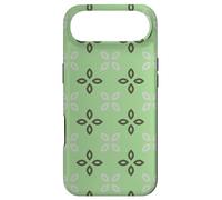 Custodia per iPhone Air Mint and Green Laurel Leaves Cross Petals Rustic Pattern