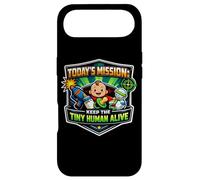 Custodia per iPhone Air Missione Keep Tiny Human Alive Divertente Nuovo Genitore Mamma Papà Bambino