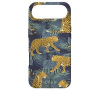 Custodia per iPhone Air Modello di giungla di palma verde leopardata stampa ghepardo elegante