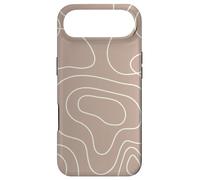 Custodia per iPhone Air Modern Line Art Abstract Circles Pattern Beige Light Brown