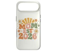 Custodia per iPhone Air Mom Est 2026 Groovy Retro Daisy Flower New Mom Mother's Day