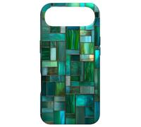 Custodia per iPhone Air Mosaico in vetro verde piastrelle retrò mosaico nonna