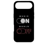 Custodia per iPhone Air Music On World Off T-Shirt per gli amanti della musica, DJ, musicisti