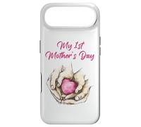 Custodia per iPhone Air My 1st Mother's Day: Mommy & Child Holding Heart - White