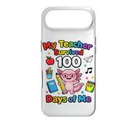 Custodia per iPhone Air My Teacher Survived 100 Days of Me Funny Teacher axolotl