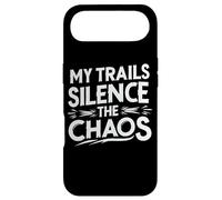 Custodia per iPhone Air My Trails Silence the Chaos Citazione divertente sulla salute mentale