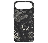 Custodia per iPhone Air Mystical Witchcore, motivo: falena della notte celeste e serpente