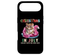 Custodia per iPhone Air Natale a luglio Chillin Cats Flamingo Float Meowy Xmas