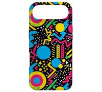 Custodia per iPhone Air Nero Retro 80s 90s Bold Line Geo Pop Pattern
