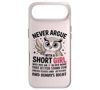 Custodia per iPhone Air Never Argue With A Short Girl Who Has An 'A', simpatico design a forma di gufo