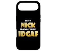 Custodia per iPhone Air Nick Costume IDGAF Meme Personalized First Name Nick Jokes