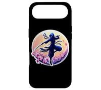 Custodia per iPhone Air Ninja Silhouette Moonlight Cherry Blossoms Giapponese Samurai