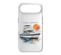 Custodia per iPhone Air No Plans Just Sunsets Acquerello Cabin Cruiser Barca Regalo