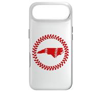 Custodia per iPhone Air North Carolina Baseball Stitch Circle Emblema Carolinian Ball