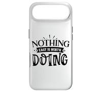 Custodia per iPhone Air Nothing Easy Is Worth Doing Motivation Citazione Grit Mindset