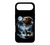 Custodia per iPhone Air Nova Scotia Duck Tolling Retriever che ulula alla luna anni '90