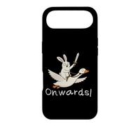 Custodia per iPhone Air Onwards! Divertente cavaliere coniglio con spada d'oca volante