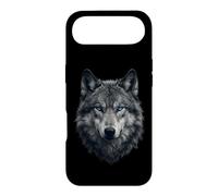 Custodia per iPhone Air Opera d'arte mistica con lupo e occhi azzurri
