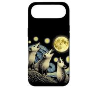 Custodia per iPhone Air Opossum divertenti che ululano alla luna piena Starry Night Opossum