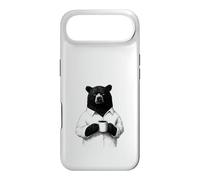Custodia per iPhone Air Orso Burbero con Caffè Disegno Animale per Chi Ama il Caffè