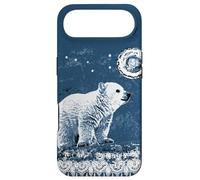 Custodia per iPhone Air Orso polare stella polare luna disegno a mano acquerello Art Design