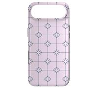 Custodia per iPhone Air Pale Pink Lavender Grey Star Grid Romantic Girly Pattern