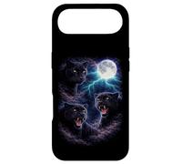 Custodia per iPhone Air Pantere scure sotto la luna piena Vintage Fantasy Lightning