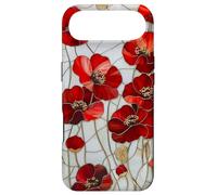 Custodia per iPhone Air Papaveri rossi macchiati Art Deco Wildflower Floral Poppies