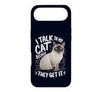 Custodia per iPhone Air Parlo con il mio gatto perché lo capiscono Divertente amante dei gatti siamesi