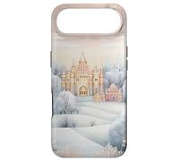 Custodia per iPhone Air Pastel Winter Christmas House Decor With Snowflake Pattern