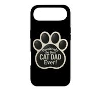 Custodia per iPhone Air Pawsitively - Gioco di parole per la festa del papà, con scritta in lingua inglese "The Best Cat Dad Ever