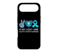 Custodia per iPhone Air Peace Love Cure Consapevolezza del mutismo selettivo, colore: verde acqua, speranza