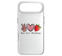 Custodia per iPhone Air Peace Love Strawberry Shirts Farmer Fragole Amante Frutta