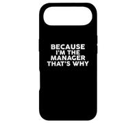 Custodia per iPhone Air Perché sono il MANAGER Ecco perché T-Shirt MANAGER
