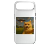 Custodia per iPhone Air Persian Cat UFO Selfie With Invasion Alien Pet Lover Humor