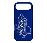 Custodia per iPhone Air Pianoforte Chiave di violino Bianco Floreale Note Musicali Musicista Pianista