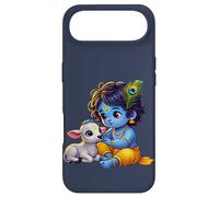 Custodia per iPhone Air Piccolo Krishna Gopal con vitello adorabile arte spirituale indù