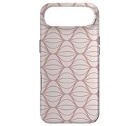 Custodia per iPhone Air Pink Beige Wave Curve Shell Art Nouveau Geometric Pattern