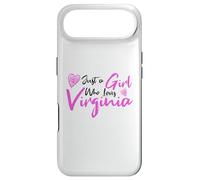 Custodia per iPhone Air Pink Just a Girl who loves Virginia Cute Virginia Girl