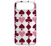 Custodia per iPhone Air Pink Preppy Playing Cards Suit Symbols Lucky Poker Gambling
