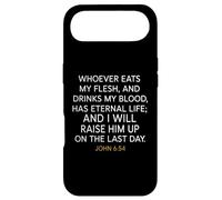 Custodia per iPhone Air Preghiera della devozione eucaristica Giovanni 6:54 Versetto della Bibbia