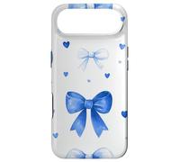 Custodia per iPhone Air Preppy Blue Bow Cute Aesthetic Coquette Bows Ribbon Hearts