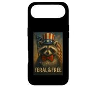 Custodia per iPhone Air Procione selvaggio e libero nel cappello a cilindro patriottico divertente 4 luglio