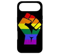Custodia per iPhone Air Proud Raised Fist in Rainbow Colors Lesbian Gay Rights