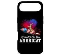 Custodia per iPhone Air Proud To Be An Americat Cat 4th of July Firework Patriotic
