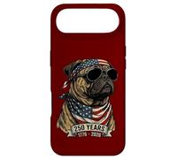 Custodia per iPhone Air Pug Bandiera Americana 250 Anni 1776-2026 Bicentenario USA Cane