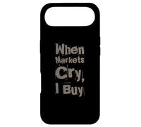 Custodia per iPhone Air Quando i mercati piangono, acquisto scherzo mercato azionario divertente investitore trader