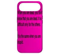 Custodia per iPhone Air Quando sei morto non sai di essere morto, testo nero