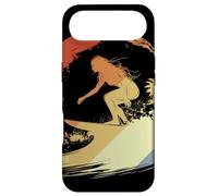 Custodia per iPhone Air Ragazza surfista retrò che cavalca l'onda