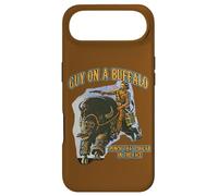 Custodia per iPhone Air Ragazzo su un bufalo pugno quel cougar in faccia Retro Western